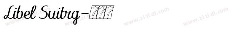 Libel Suitrg字体转换